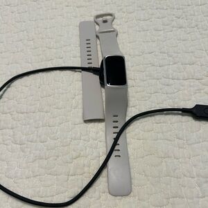 Smart Fitness Tracker with Silver Accents